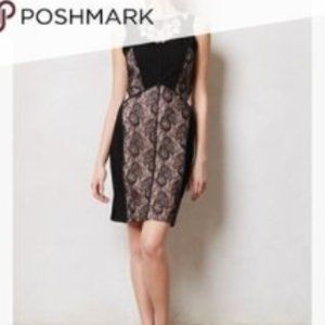 Anthropologie black lace dress Size 8 P